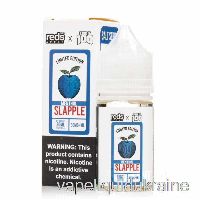 Vape Liquid Ukraine Slapple Menthol - 7 Daze x Keep It 100 Salts - 30mL 50mg